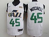 Jazz 45 Donovan Mitchell White Nike Swingman Jersey,baseball caps,new era cap wholesale,wholesale hats